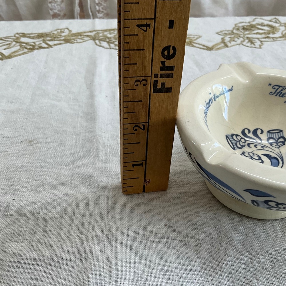 Vintage Merck Pharmaceutical Advert Ceramic Ashtray Charles Lamb Floral - Picture 7 of 8